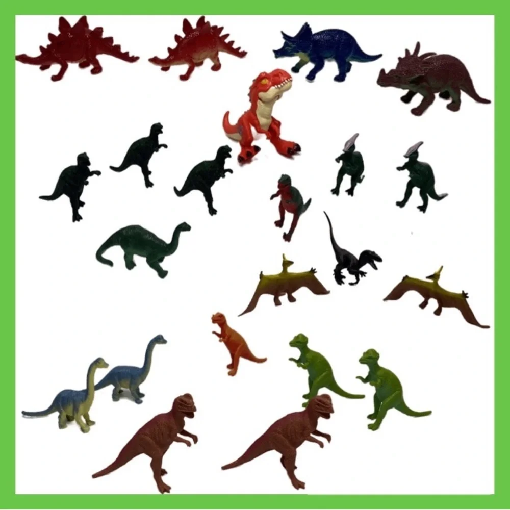 Vintage Dinosaur Collection Prehistoric Action Figures Vintage Toys Set 22 Pc